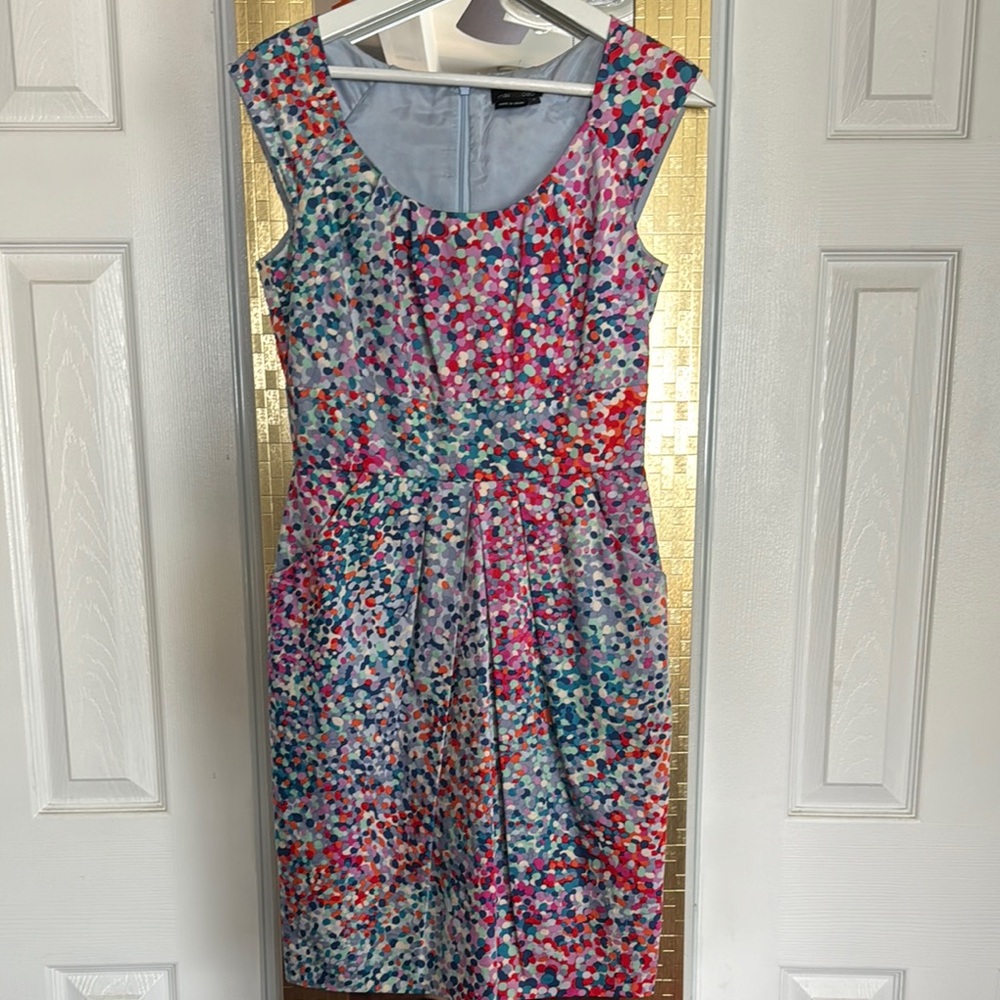 Max & Cleo Pink and Orange Sheath Midi Dress